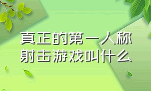 真正的第一人称射击游戏叫什么