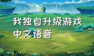我独自升级游戏中文语音