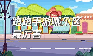 跑跑手游哪个区最厉害