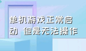 单机游戏正常启动 但是无法操作