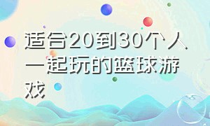 适合20到30个人一起玩的篮球游戏