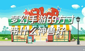 梦幻手游69方寸带什么神兽好