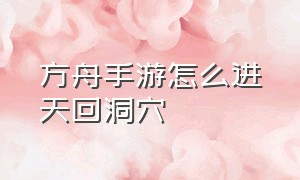 方舟手游怎么进天回洞穴