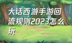 大话西游手游回流规则2023怎么玩