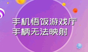 手机悟饭游戏厅手柄无法映射