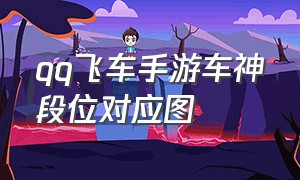 qq飞车手游车神段位对应图