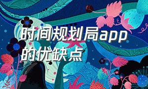 时间规划局app的优缺点