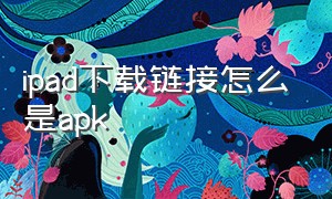 ipad下载链接怎么是apk