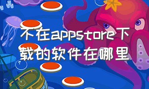 不在appstore下载的软件在哪里