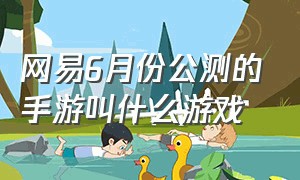 网易6月份公测的手游叫什么游戏