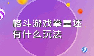 格斗游戏拳皇还有什么玩法