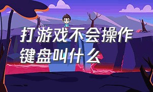 打游戏不会操作键盘叫什么