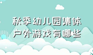 秋季幼儿园集体户外游戏有哪些