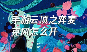 手游云顶之弈麦克风怎么开