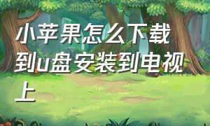 小苹果怎么下载到u盘安装到电视上