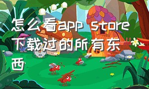 怎么看app store下载过的所有东西