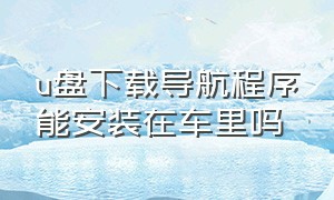 u盘下载导航程序能安装在车里吗