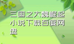 三国之大魏崛起小说下载百度网盘