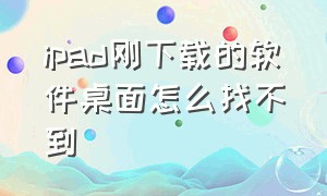 ipad刚下载的软件桌面怎么找不到