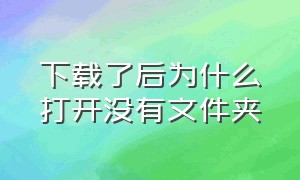 下载了后为什么打开没有文件夹