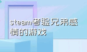 steam考验兄弟感情的游戏