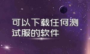 可以下载任何测试服的软件