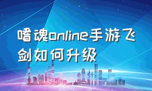 嗜魂online手游飞剑如何升级