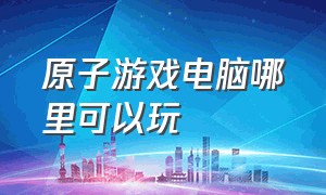 原子游戏电脑哪里可以玩