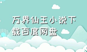 万界仙王小说下载百度网盘