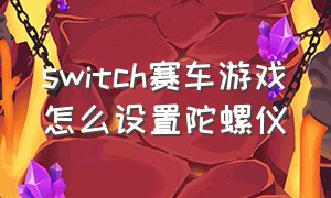 switch赛车游戏怎么设置陀螺仪