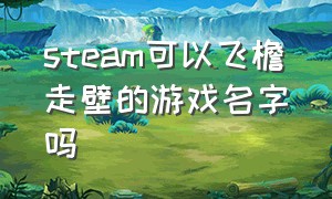 steam可以飞檐走壁的游戏名字吗