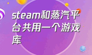 steam和蒸汽平台共用一个游戏库