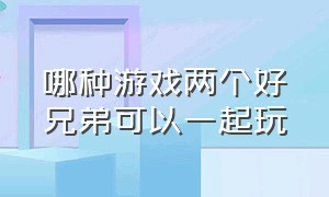 哪种游戏两个好兄弟可以一起玩