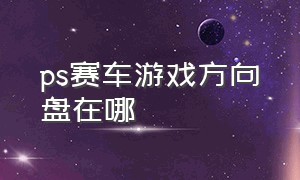 ps赛车游戏方向盘在哪