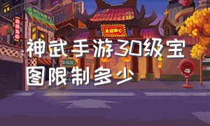 神武手游30级宝图限制多少