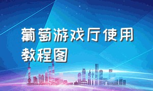 葡萄游戏厅使用教程图