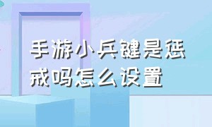 手游小兵键是惩戒吗怎么设置