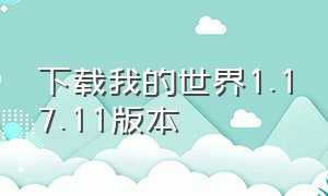 下载我的世界1.17.11版本