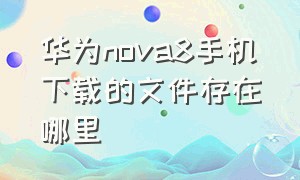 华为nova8手机下载的文件存在哪里