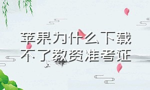 苹果为什么下载不了教资准考证