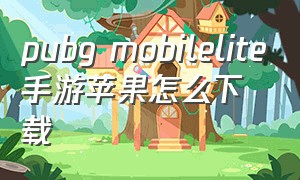 pubg mobilelite手游苹果怎么下载