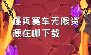 爆爽赛车无限资源在哪下载