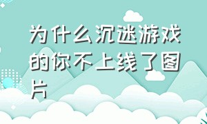 为什么沉迷游戏的你不上线了图片