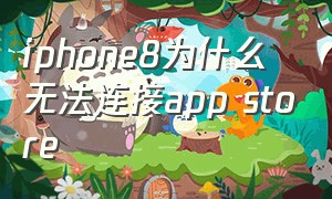 iphone8为什么无法连接app store