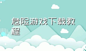 危险游戏下载教程