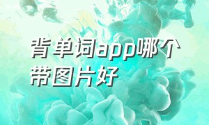 背单词app哪个带图片好