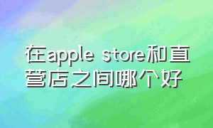 在apple store和直营店之间哪个好