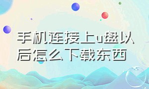 手机连接上u盘以后怎么下载东西