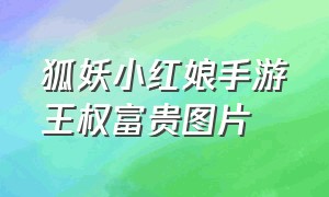 狐妖小红娘手游王权富贵图片