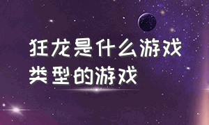 狂龙是什么游戏类型的游戏